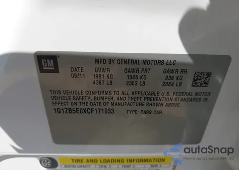 2012 Chevrolet Malibu Ls from USA, damaged, VIN 1G1ZB5E0XCF171033